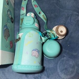 Hangyodon water bottle with strap